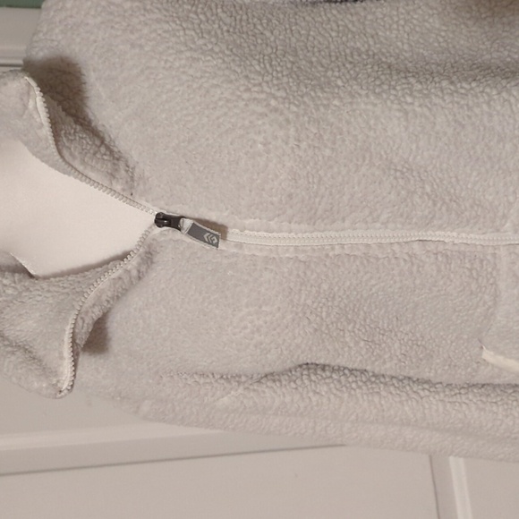 Free country Women's Large Fleece Zip Up Jacket Winter White Warm - Picture 4 of 12